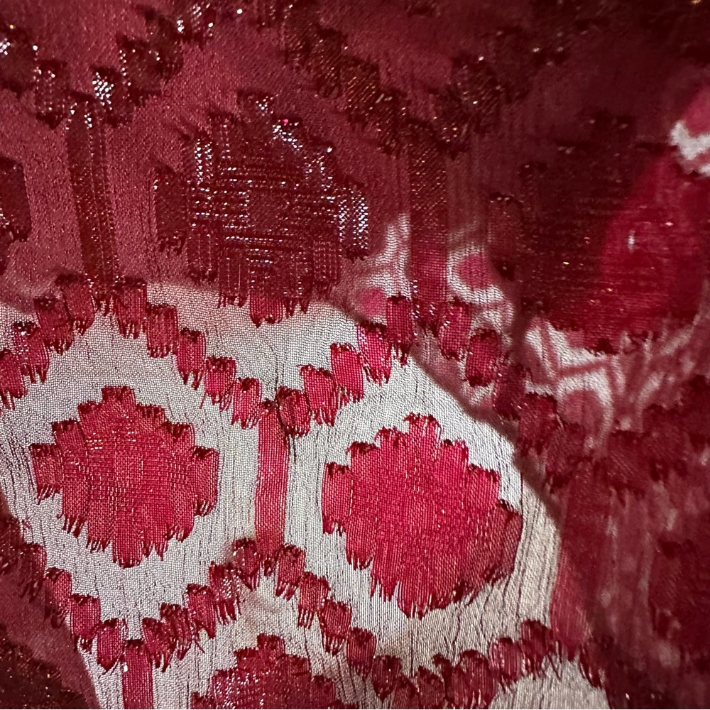Liz Claiborne 2 Piece Geometric Lace Blouse Set Burgundy Women's 2X Plus Size - Picture 7 of 16